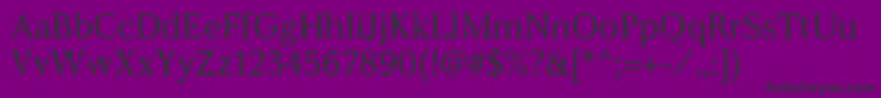 Czcionka WcAddendumRegular – czarne czcionki na fioletowym tle