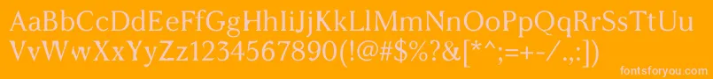 Шрифт WcAddendumRegular – розовые шрифты на оранжевом фоне