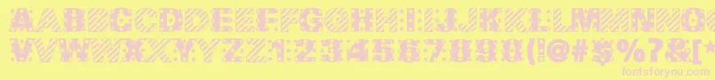 MadeInTheUsa Font – Pink Fonts on Yellow Background