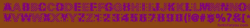 MadeInTheUsa Font – Purple Fonts on Brown Background