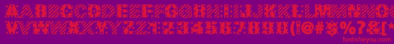 MadeInTheUsa Font – Red Fonts on Purple Background