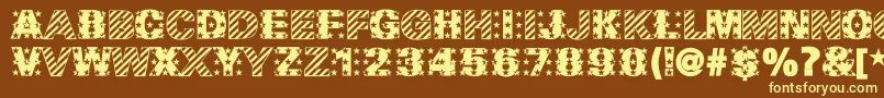 MadeInTheUsa Font – Yellow Fonts on Brown Background