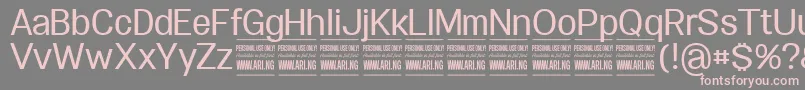 SpecifypersonalNormmedium Font – Pink Fonts on Gray Background