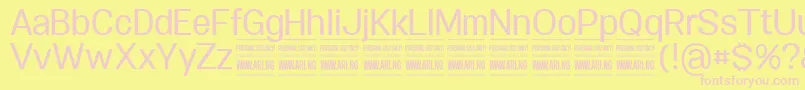 SpecifypersonalNormmedium Font – Pink Fonts on Yellow Background
