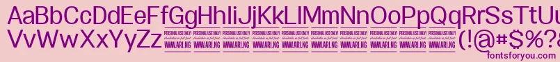 SpecifypersonalNormmedium Font – Purple Fonts on Pink Background