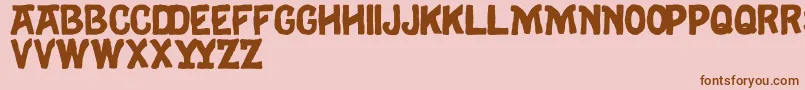 Eulogy Font – Brown Fonts on Pink Background