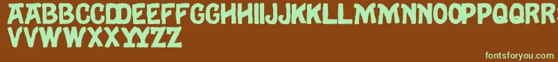 Eulogy Font – Green Fonts on Brown Background