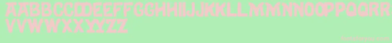 Eulogy Font – Pink Fonts on Green Background