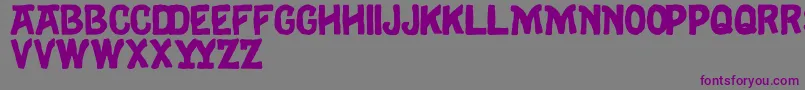 フォントEulogy – 紫色のフォント、灰色の背景