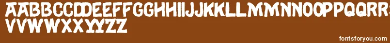 Eulogy Font – White Fonts on Brown Background