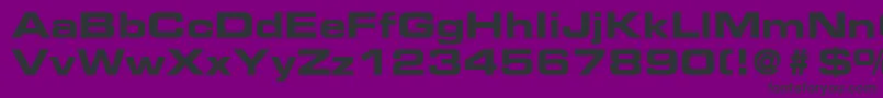 PalindromeExpandedSsiBoldExpanded-fontti – mustat fontit violetilla taustalla