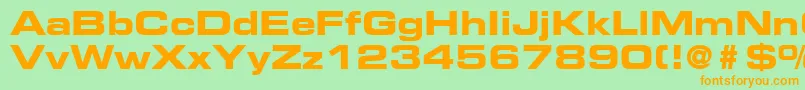 PalindromeExpandedSsiBoldExpanded Font – Orange Fonts on Green Background