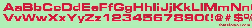 PalindromeExpandedSsiBoldExpanded Font – Red Fonts on Green Background