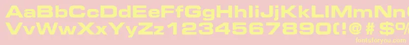 PalindromeExpandedSsiBoldExpanded Font – Yellow Fonts on Pink Background