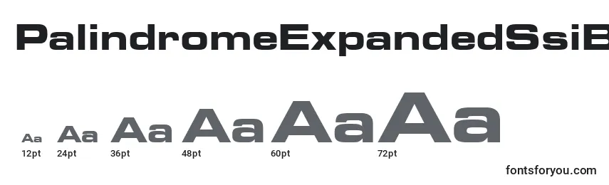PalindromeExpandedSsiBoldExpanded Font Sizes