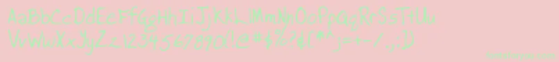 Lehn038 Font – Green Fonts on Pink Background