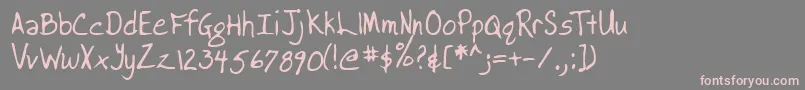 フォントLehn038 – 灰色の背景にピンクのフォント