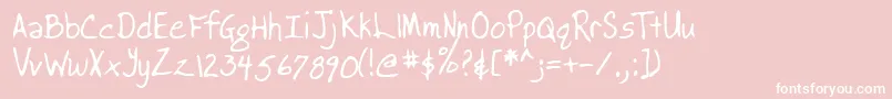 Lehn038 Font – White Fonts on Pink Background