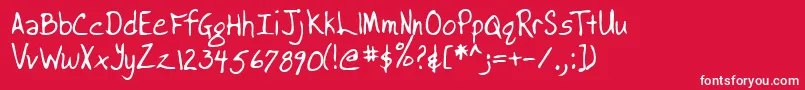 Lehn038 Font – White Fonts on Red Background