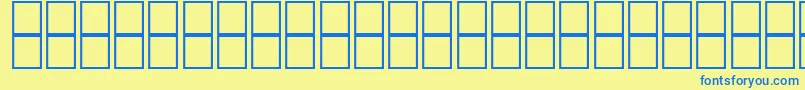 Czcionka McsHor8SUNormal2000 – niebieskie czcionki na żółtym tle