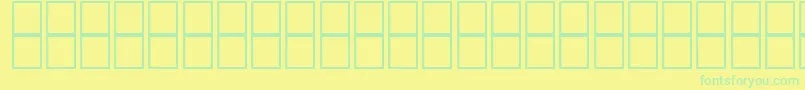 フォントMcsHor8SUNormal2000 – 黄色い背景に緑の文字