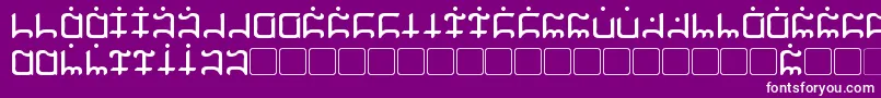 フォントGargish – 紫の背景に白い文字