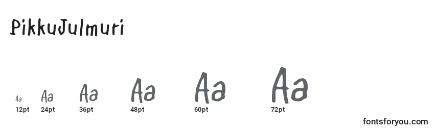 Размеры шрифта PikkuJulmuri