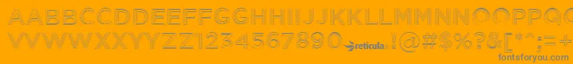 InceptionFree-Schriftart – Graue Schriften auf orangefarbenem Hintergrund