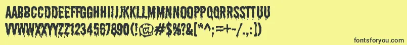 ShlopRegular Font – Black Fonts on Yellow Background