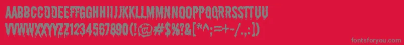 フォントShlopRegular – 赤い背景に灰色の文字