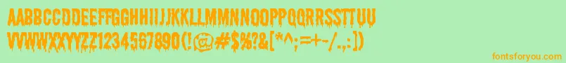 ShlopRegular Font – Orange Fonts on Green Background