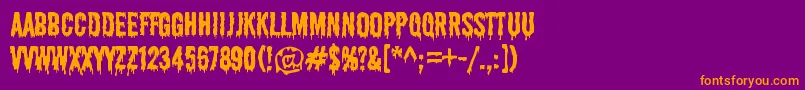 ShlopRegular Font – Orange Fonts on Purple Background