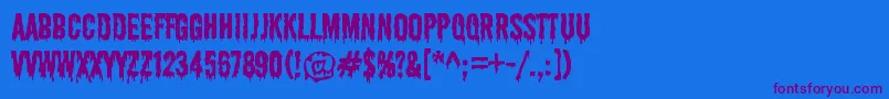 ShlopRegular Font – Purple Fonts on Blue Background