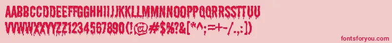 ShlopRegular Font – Red Fonts on Pink Background