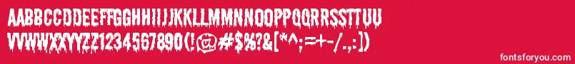 ShlopRegular Font – White Fonts on Red Background