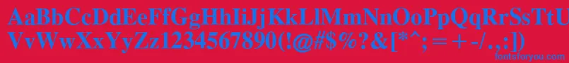 OldTimesBold Font – Blue Fonts on Red Background