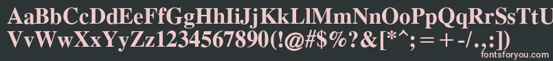 OldTimesBold Font – Pink Fonts on Black Background