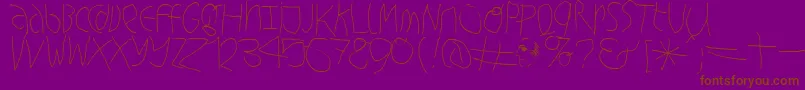 Hingehudelt Font – Brown Fonts on Purple Background