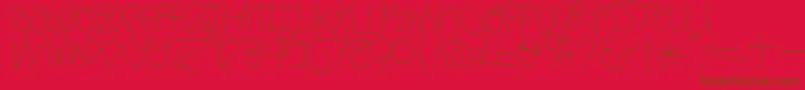 Hingehudelt Font – Brown Fonts on Red Background