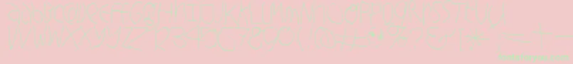 Hingehudelt Font – Green Fonts on Pink Background