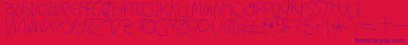Hingehudelt Font – Purple Fonts on Red Background
