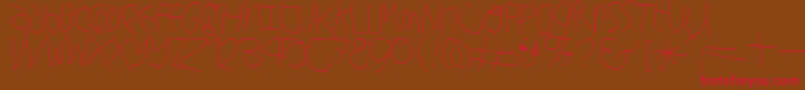 More about Hingehudelt Font Hingehudelt Font – Red Fonts on Brown Background
