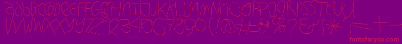 Hingehudelt Font – Red Fonts on Purple Background