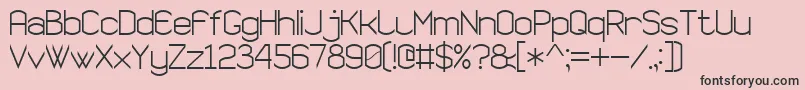 SemiRoundedSansSerif7-fontti – mustat fontit vaaleanpunaisella taustalla