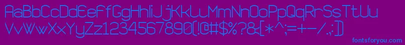 SemiRoundedSansSerif7 Font – Blue Fonts on Purple Background
