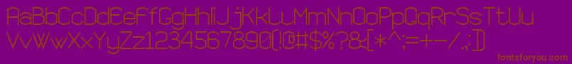 Шрифт SemiRoundedSansSerif7 – коричневые шрифты на фиолетовом фоне