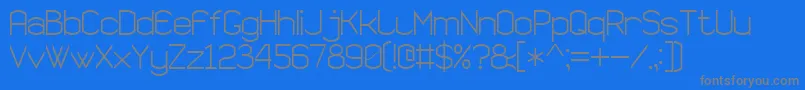 SemiRoundedSansSerif7-fontti – harmaat kirjasimet sinisellä taustalla