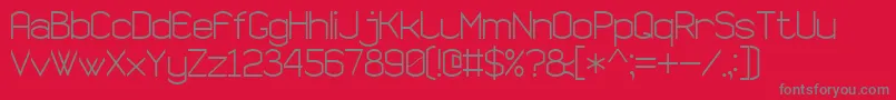 SemiRoundedSansSerif7 Font – Gray Fonts on Red Background
