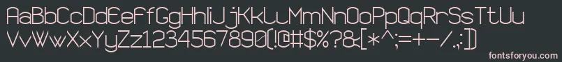 SemiRoundedSansSerif7 Font – Pink Fonts on Black Background