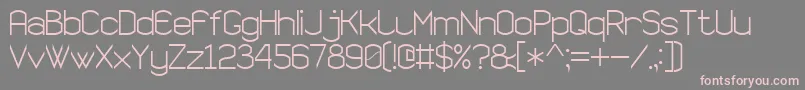 SemiRoundedSansSerif7 Font – Pink Fonts on Gray Background